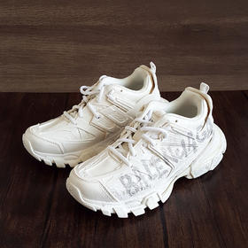 【95新】Balenciaga巴黎世家白色涂鸦Track Nail Polish运动鞋老爹鞋 36码 女士090426JJ14