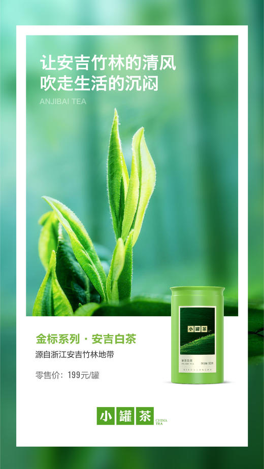 【2026年明前春茶】小罐茶2026年新茶春茶明前安吉白茶绿茶茶叶礼盒50g 商品图4