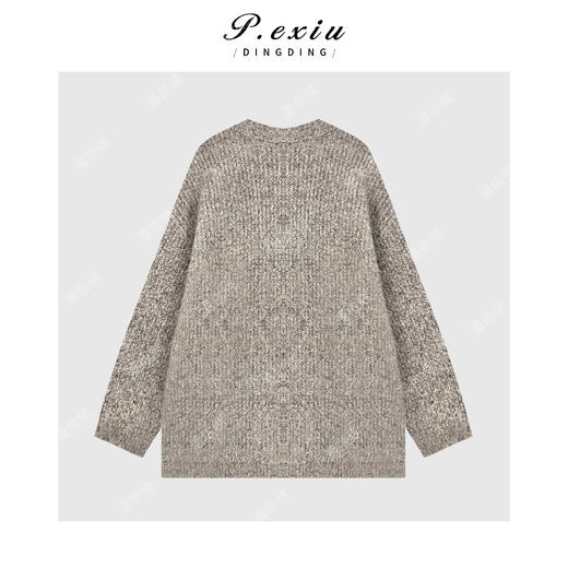 04-4潘依绣丁丁宠粉马海毛绵羊毛花纱高级感慵懒加厚针织开衫 Q19251 商品图1