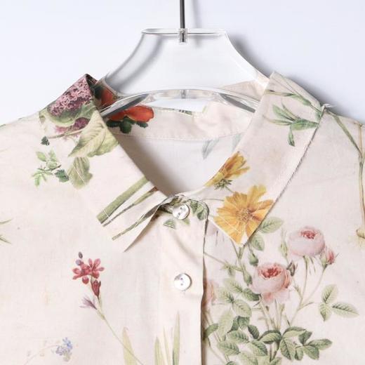 SDSA男装2026新款高贵轻奢复古植物花卉满印长袖衬衫设计感衬衣 商品图1