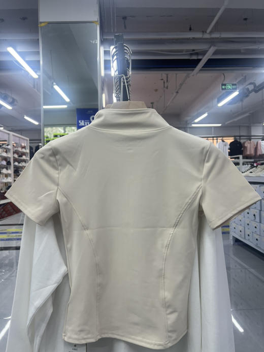 XY｜瑜伽服女紧身t恤运动短袖透气跑步训练普拉提立领拉链健身服86121-2633 商品图1