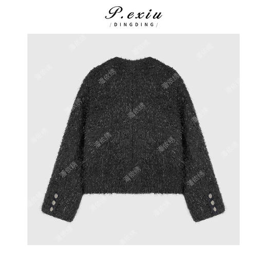 04-4潘依绣丁丁宠粉进口白鸭绒法式气质流苏小香风羽绒服Q92210 商品图1