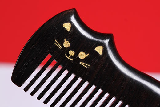 SDLP0110/LP0142°
福「喵」紫光檀木梳 商品图2