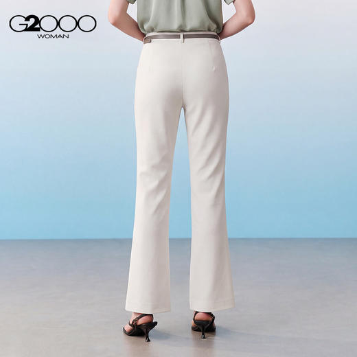 G2000女装SS26商场新款【多面弹/配赠腰带】时尚百搭修身喇叭休闲裤61269054 商品图1