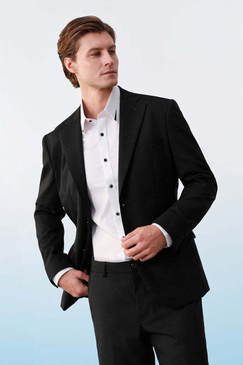 G2000男装SS26商场新款【BLACK】【绵羊毛混纺】合身剪裁西装外套61415401 商品图8