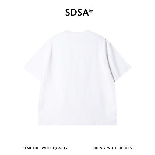 SDSA男装2026新款高贵轻奢简约时尚磨毛纯色圆领短袖T恤休闲百搭 商品图4