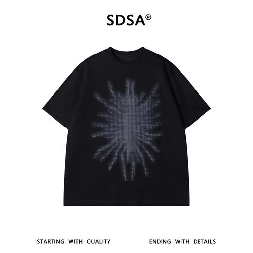 SDSA男装2026新款轻奢美式潮牌蜘蛛印花圆领T恤刺绣字母设计百搭 商品图0