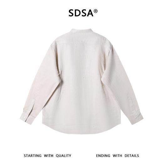 SDSA男装2026新款高贵轻奢日系少年感纯色立领长袖衬衫百搭时尚 商品图1