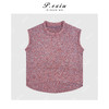 04-4潘依绣丁丁宠粉绵羊毛人丝设计感花纱混纺圆领无袖针织上衣Q16984 商品缩略图0