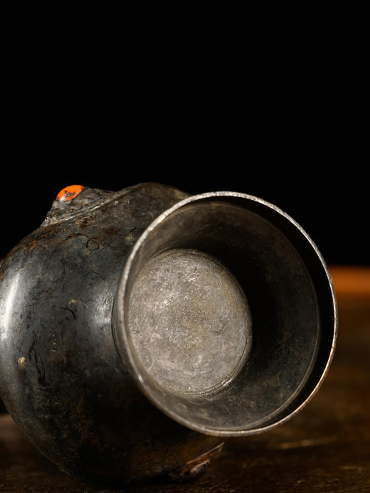 清	铜嵌宝石瓶摆件 商品图3