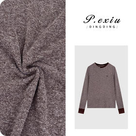 04-4潘依绣丁丁宠粉休闲减龄双面绒面拼接丝绒修身显瘦上衣W-63583