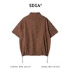SDSA男装2026新款提花格纹半拉链立领短袖T恤下摆抽绳设计百搭 商品缩略图4