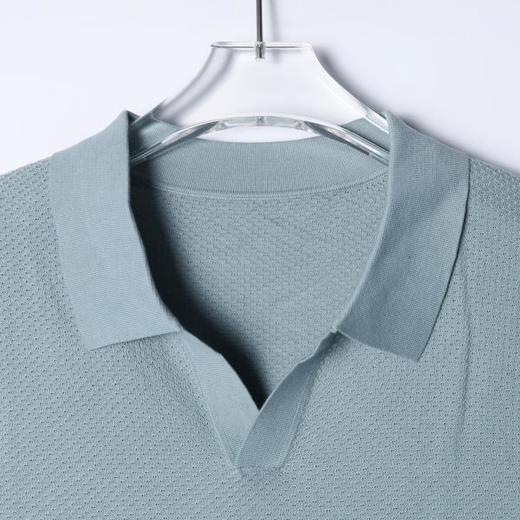 SDSA男装2026新款网眼透气V领翻领短袖针织Polo衫宽松休闲上衣 商品图1