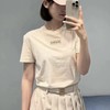 重磅渠道    miu奶油t  短款合身版型  100支长绒棉短袖T恤 商品缩略图1
