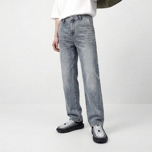 森柔|商场同款森马牛仔裤男夏季经典舒弹长裤2026新款合体小脚裤 商品图2