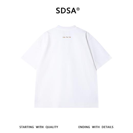 SDSA男装2026新款轻奢潮牌简约领口彩色编织抽绳圆领短袖T恤百搭 商品图4