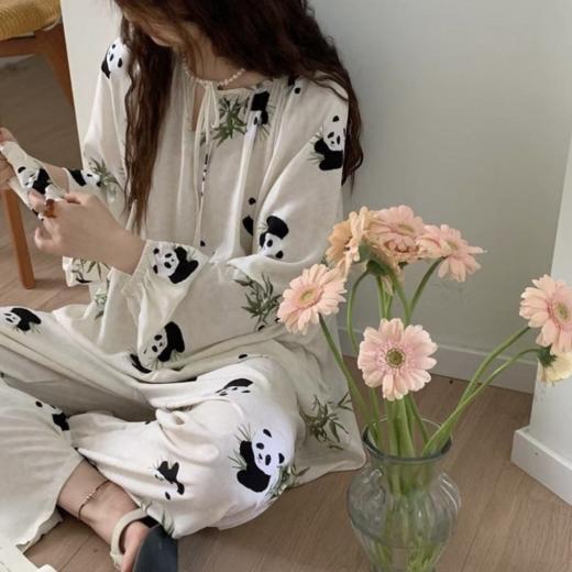 热卖！“下单送同色头花”奈奈的猫 棉绸睡衣家居服套装2.0  柔软亲肤 多花色可选 商品图1