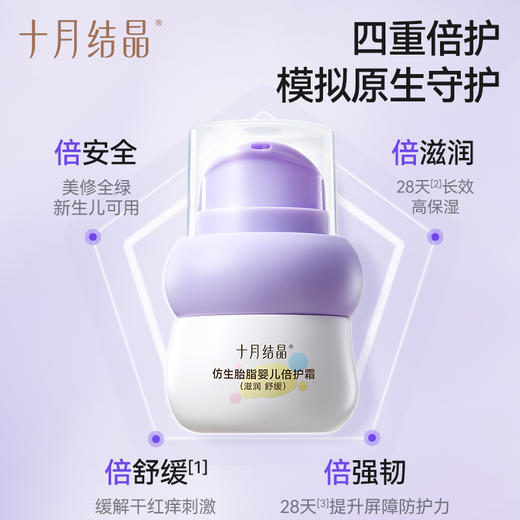 仿生胎脂婴儿倍护霜褪红长效保湿换季防干舒缓红痒面霜 商品图2