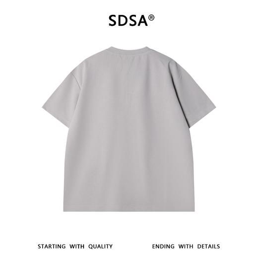 SDSA男装2026新款轻奢半拉链立领撞色边短袖T恤宽松挺括休闲上衣 商品图4