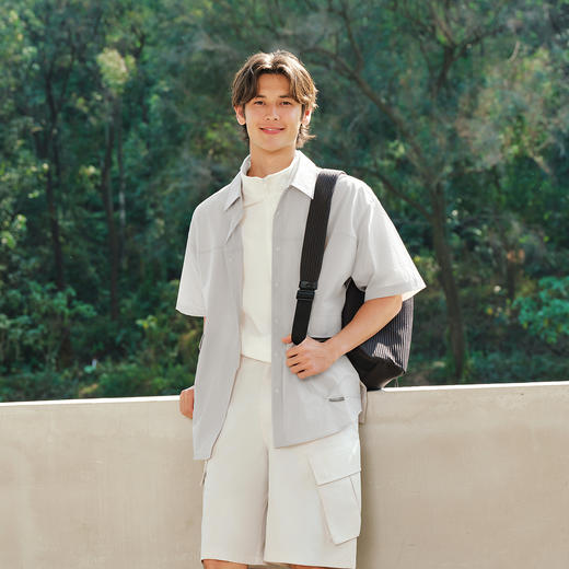 商场同款|森马 x Marcus联名款短袖衬衫男夏防晒户外上衣2026新款 商品图1