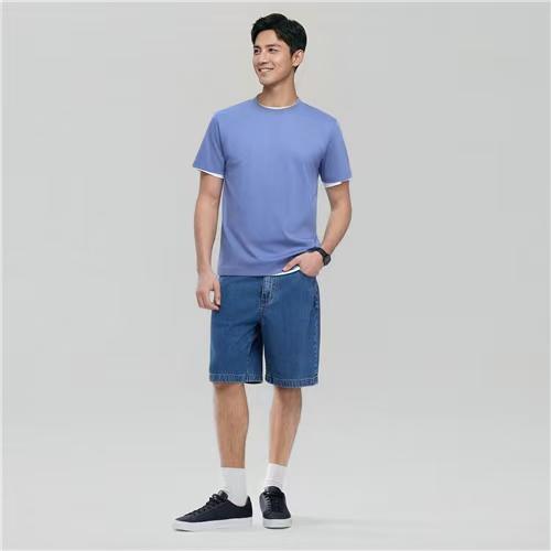 佐丹奴男装26年新款全棉液氨短袖T恤衫01026802 商品图7