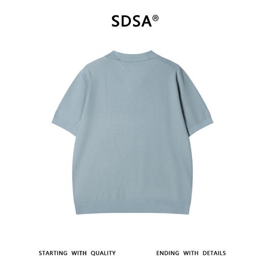 SDSA男装2026新款网眼透气V领翻领短袖针织Polo衫宽松休闲上衣 商品图4