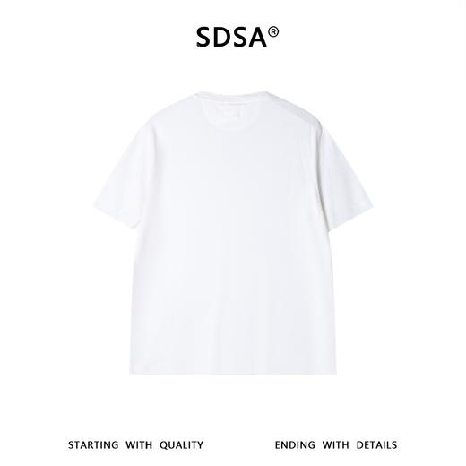 SDSA男装2026新款高贵轻奢基础款舒适纯色小标圆领短袖T恤休闲潮 商品图4