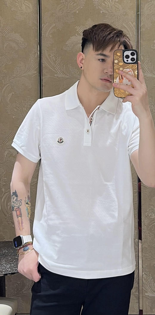 蒙口26ss标识贴饰短袖POLO衫 商品图2