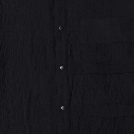 SDSA男装2026新款高贵轻奢潮牌简约肌理感按扣翻领短袖衬衫百搭 商品图3