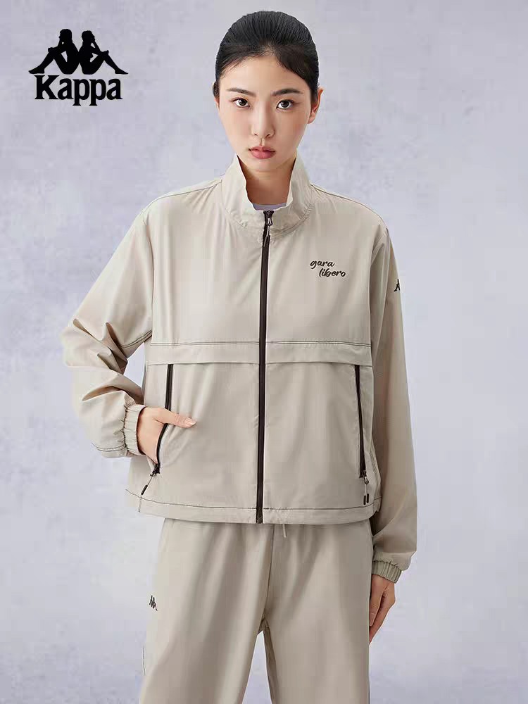 XXMKappa卡帕背靠背速干跑步外套女士休闲美式夹克运动上衣开衫