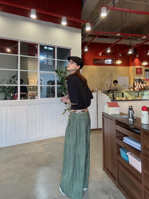 【绿野仙踪】噢蜜ooomeooo麻感大长腿宽腿裤 商品图9