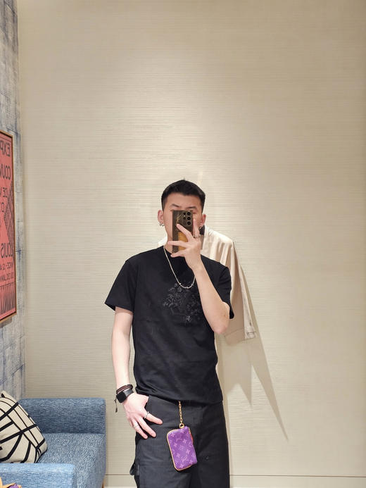 驴家 26ss刺绣字母标识短袖T恤 商品图4