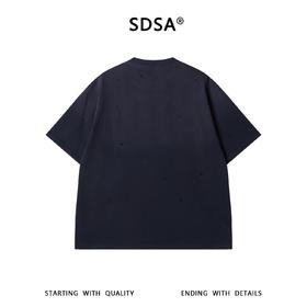 SDSA男装2026新款高贵轻奢时尚渐变珠子装饰设计圆领短袖T恤百搭