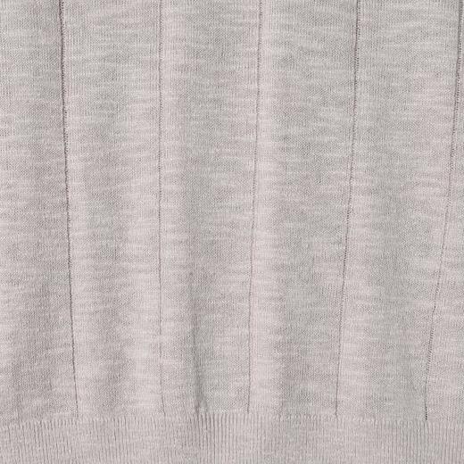 SDSA男装2026新款高贵轻奢坑条撞色边短袖针织T恤宽松肌理感上衣 商品图3