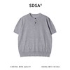 SDSA男装2026新款轻奢基础款老钱风针织半纽扣圆领短袖T恤百搭 商品缩略图0