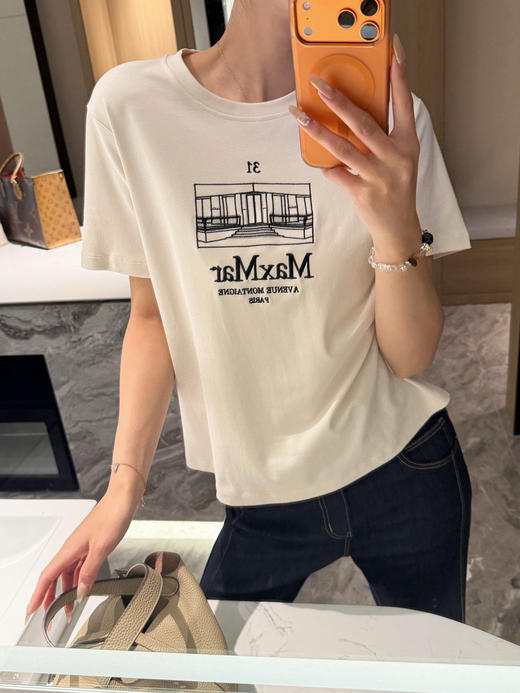 出口内销MAX高端刺绣建筑系高支棉T恤 商品图2