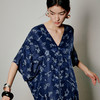 【林栖设计小店】蓝庭嬉趣|靛蓝色复古传统蓝印花布夏新款连衣裙子1962091 商品缩略图3