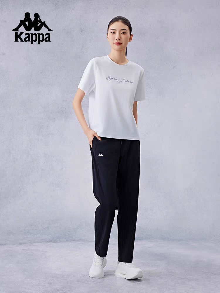 XXMKappa卡帕背靠背夏季凉感短袖女运动t恤跑步上衣休闲半袖女士