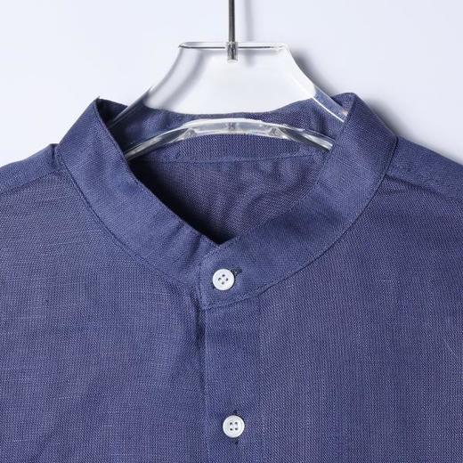 SDSA男装2026新款高贵轻奢日系少年感纯色立领长袖衬衫百搭时尚 商品图1