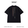 SDSA男装2026新款轻奢潮牌简约领口彩色编织抽绳圆领短袖T恤百搭 商品缩略图1