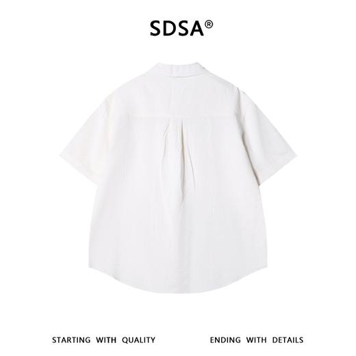 SDSA男装2026新款轻奢古巴领可调节袖短袖衬衫宽松翻领休闲上衣 商品图4