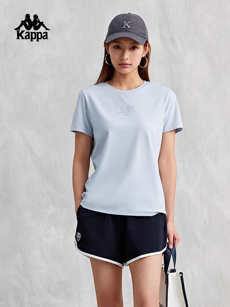 XXMKappa卡帕背靠背凉感运动短袖女夏季休闲正肩t恤半袖上衣