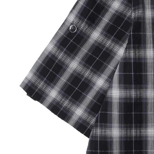 SDSA男装2026新款高贵轻奢日系少年感撞色格纹格子短袖衬衫百搭 商品图2