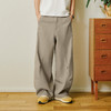 森马休闲裤男夏季宽松弧形裤2026新款棉感斜纹弯刀裤膝盖打褶长裤 商品缩略图1