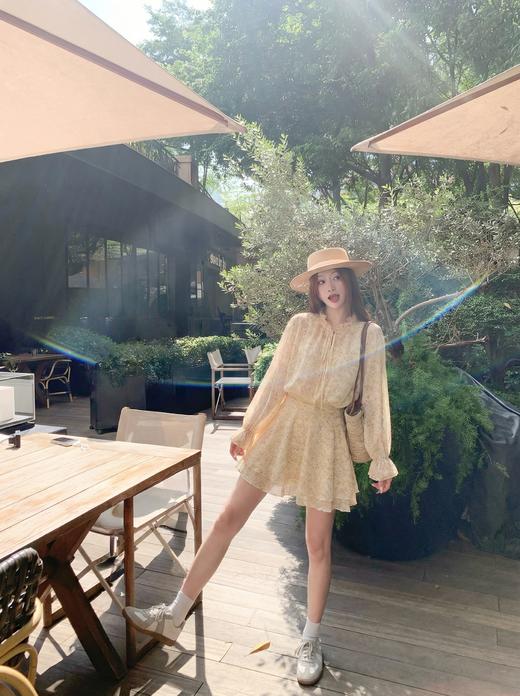 <曾小咸推荐>4.14现货秒杀 ！微信超特价！韩系碎花长袖收腰连衣裙 日常299.99 立减170 秒杀129.99！！ 商品图6