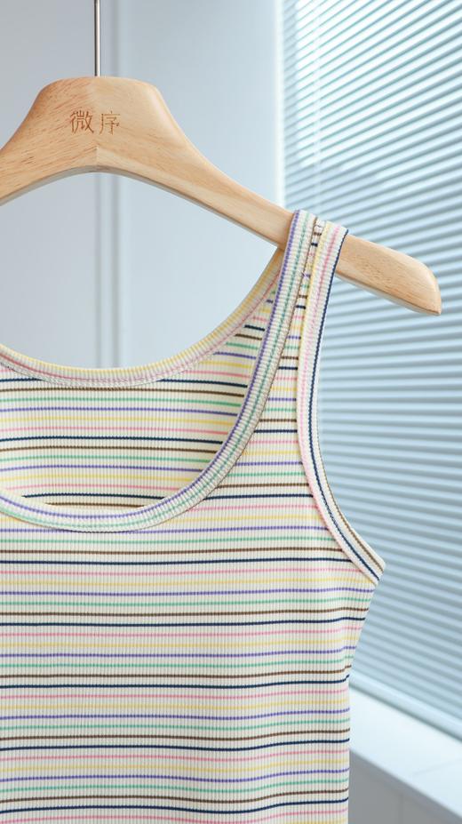 幻彩｜韩版时髦条纹背心开衫两件套（一口价） 商品图6