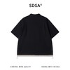 SDSA男装2026新款轻奢潮牌下摆拼接设计半拉链翻领短袖T恤百搭 商品缩略图0
