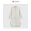 04-4潘依绣丁丁宠粉天丝极简风宽松廓形百搭圆领中长款风衣外套Q46998 商品缩略图0