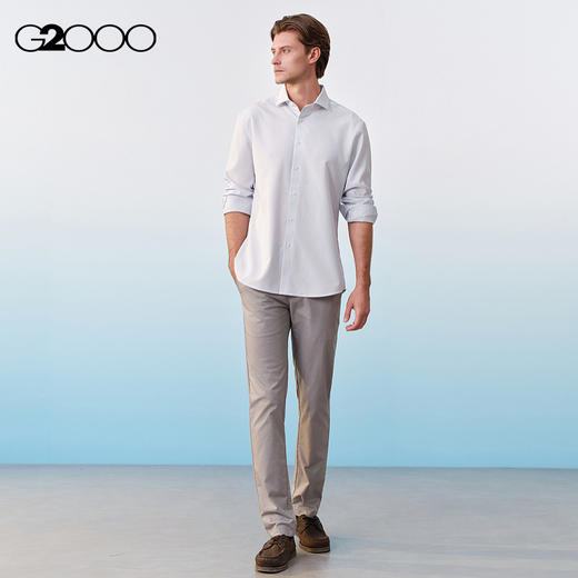 G2000男装SS26商场新款【防静电/速干/免烫】条纹通勤长袖衬衫61122052 商品图1