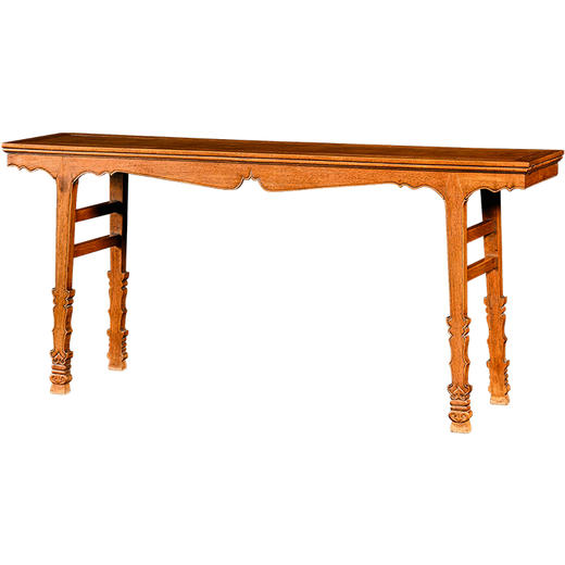 清	黄花梨插肩榫壸门牙板独板平头案 商品图5